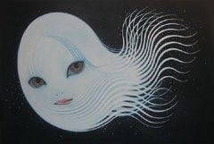 가와시마 히데아키의 ≪방황≫전(展)에 나온〈스플래쉬〉. 만화에 등장할 것 같은 캐릭
터를 통해 현대인의 불안을 나타냈다. /국제갤러리 제공