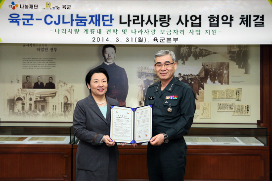 CJ그룹과 육군본부 업무협약