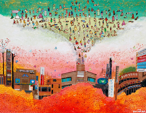 압구정 4번 출구 (2013) / 92*116 / Mixed Media