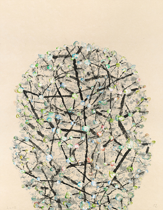 Constellation Links 2402, 2023-2024, Korean ink and color on Hanji, 146×113cm