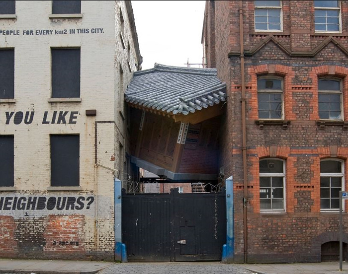 Do Ho Suh, Bridging Home, 2010 Mixed media outdoor installation New commission. /Liverpool Bienniale