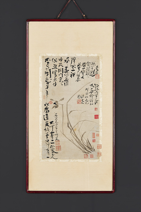 김정희, 불이선란도(不二禪蘭圖),1850년대, 종이에 수묵,
92.9x47.8cm, 국립중앙박물관 소장, 보물(손창근 기증), 증9999