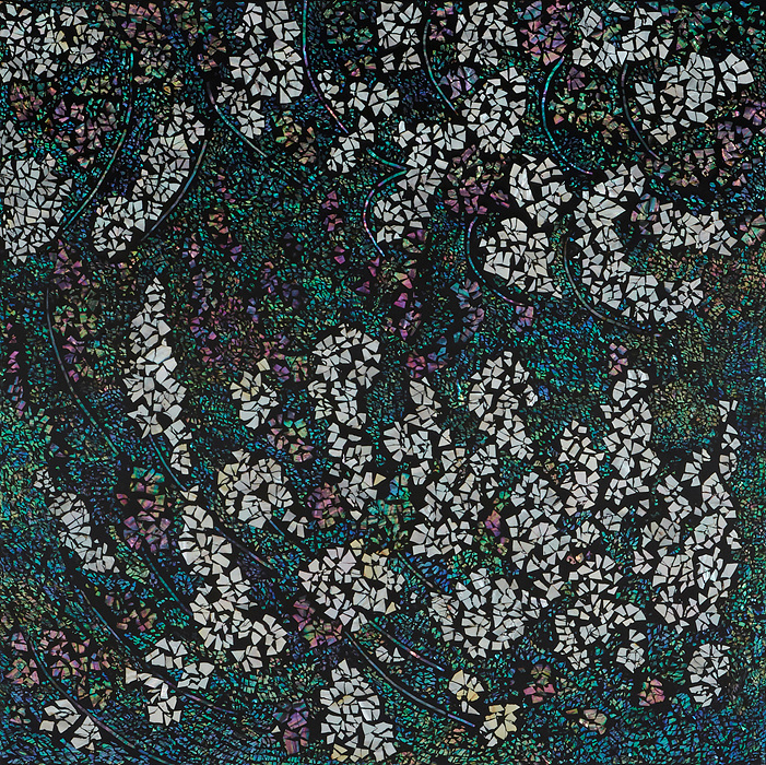 정직성,201927, 2019, 자개, 나무에 삼베, 옻칠 마감, 59×59cm. /갤러리나우