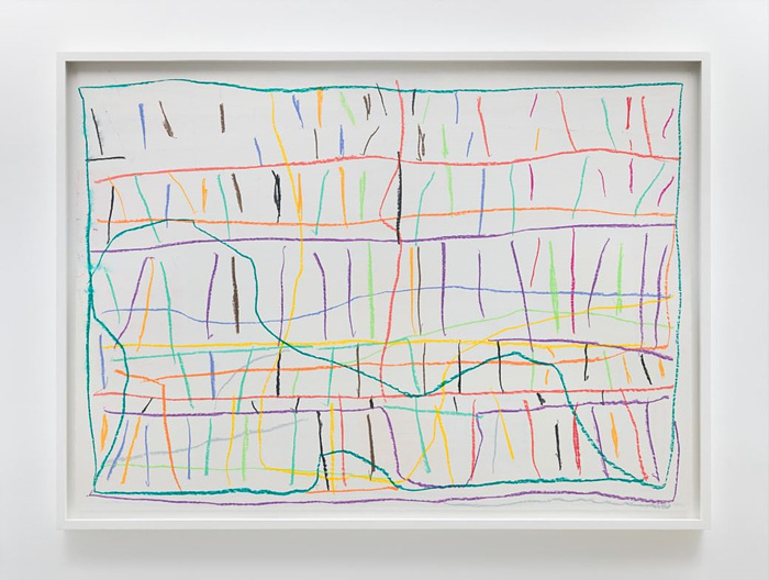 STANLEY WHITNEY, Untitled, 2021, Monotype in watercolor and crayon on Lanaquarelle paper, 121.9x172.1cm. /리만머핀