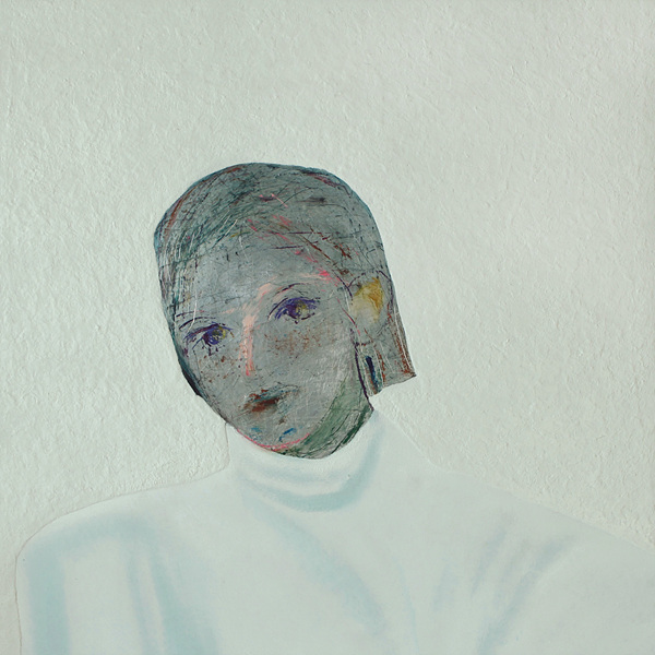 박이도, Neo selena, 2024, Aluminium foil on wood panel, beeswax, 80×80cm