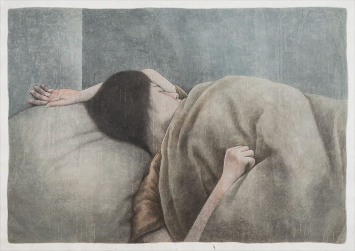 Yooyun Yang(양유연), Cornerstone(초석), 2020, acrylic on Korean paper(jangji), 150x210cm. /두아르트 스퀘이라